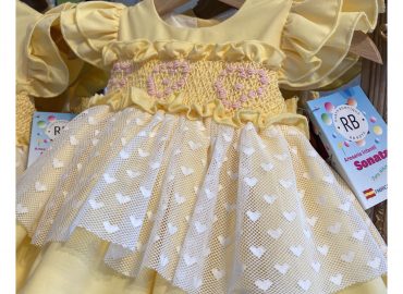 Easter Pink Heart RB Flutter Dress