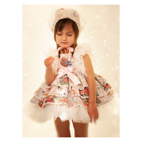Sonata Print Ruffle Dress VE22-06 - Image 2