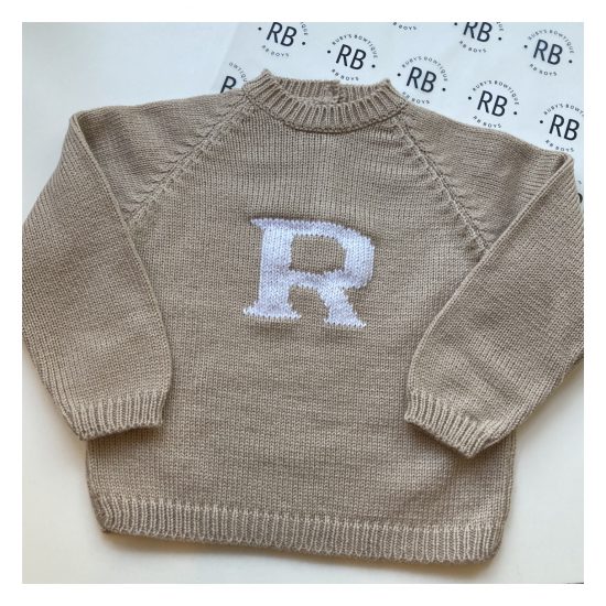 Knitted Letter Jumper MC