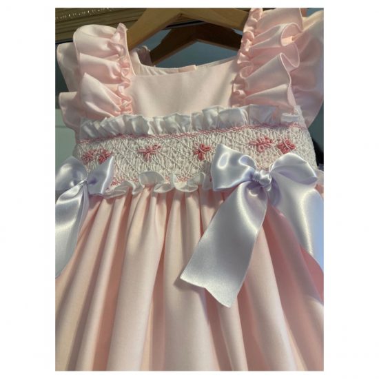 RB Ruby Pink Butterfly Smocked Dress - Image 2
