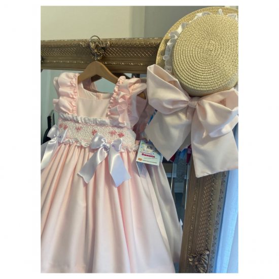 RB Ruby Pink Butterfly Smocked Dress - Image 3