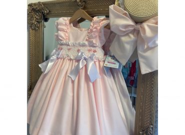 RB Ruby Pink Butterfly Smocked Dress