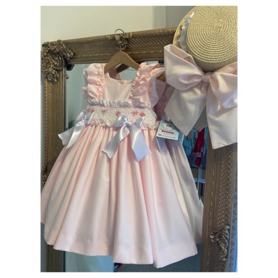 RB Ruby Pink Butterfly Smocked Dress