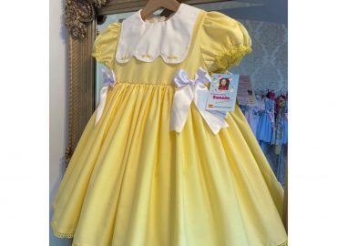 RB Rose Bib Yellow Flower Dress
