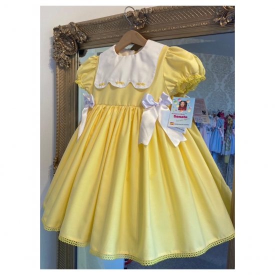 RB Rose Bib Yellow Flower Dress