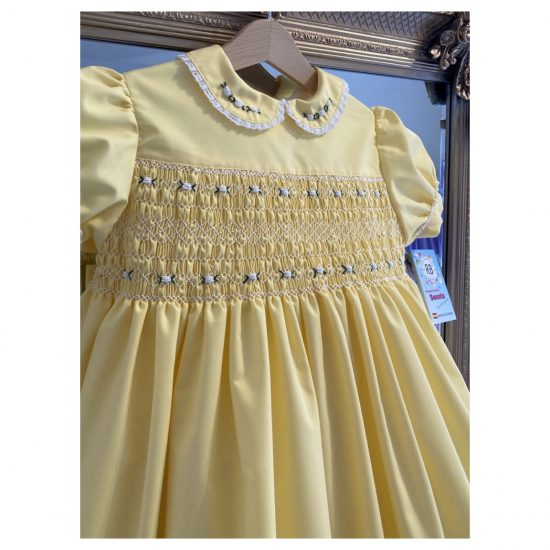 RB Yellow Triple Smocked Dress - Image 4