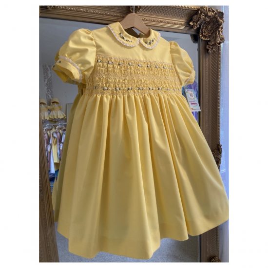 RB Yellow Triple Smocked Dress - Image 3