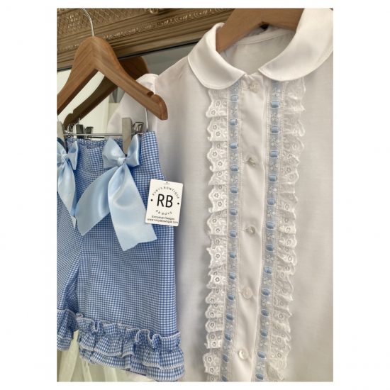 Gingham RB Bow Short Set