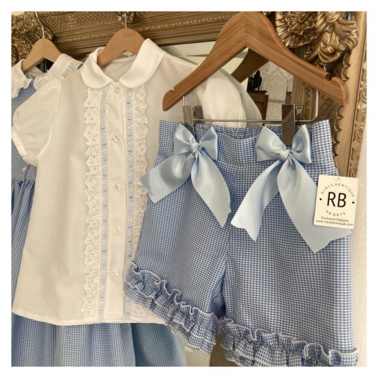 Gingham RB Bow Short Set - Image 2