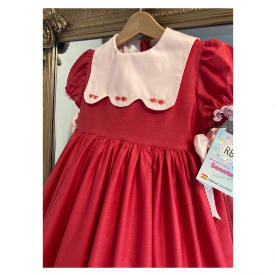 RB Rose Bib Cerise Dress
