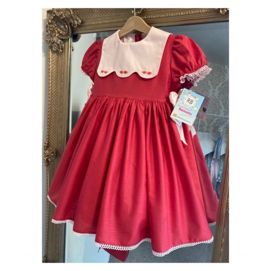 RB Rose Bib Cerise Dress - Image 2