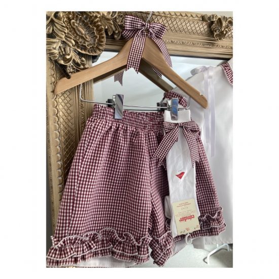 RB Burgundy Gingham Short Set - Image 6