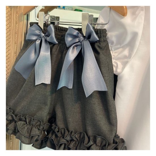 Grey RB Bow Short Set - Image 3