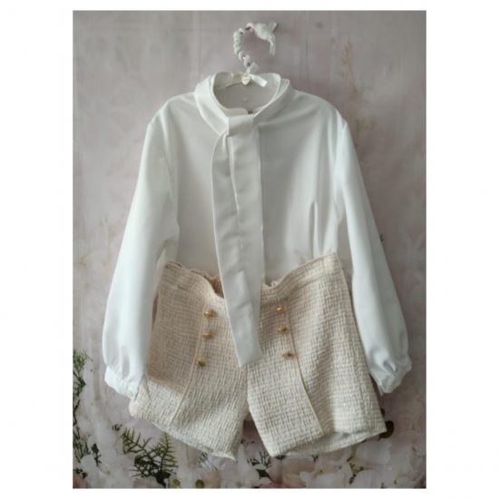 RB Cream Bow Blouse - Image 2