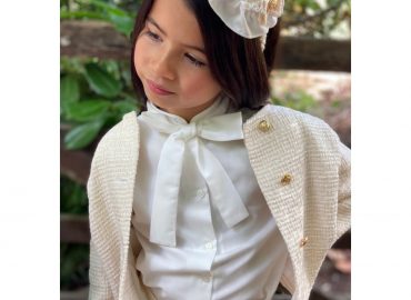 RB Cream Bow Blouse