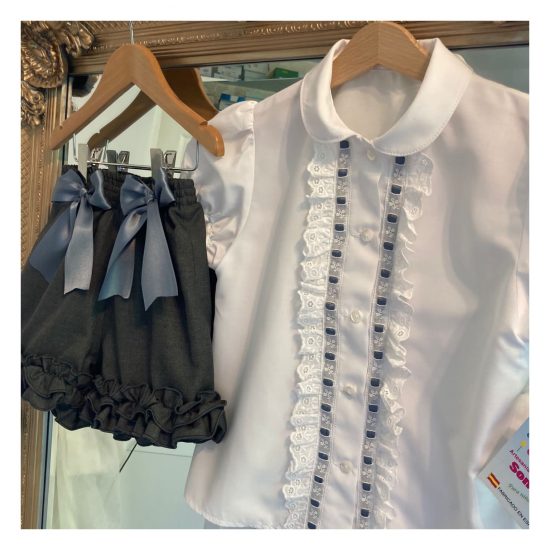 Grey RB Bow Short Set - Image 2