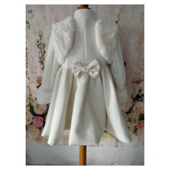 RB Cream & Fur Coat IN22-18 - Image 2