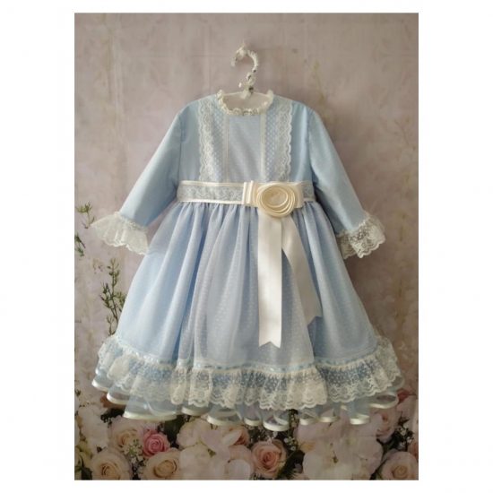RB Blue Dotty Rose Dress