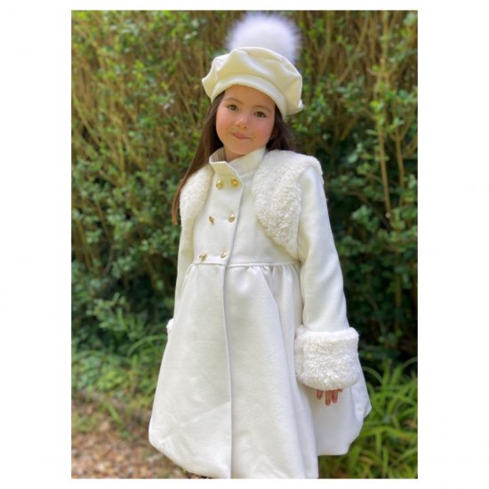 RB Cream & Fur Coat IN22-18