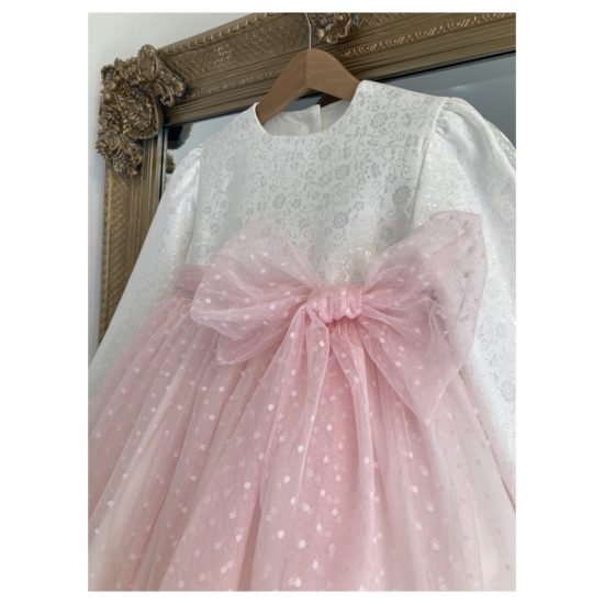 RB Pink Dotty Bow Dress