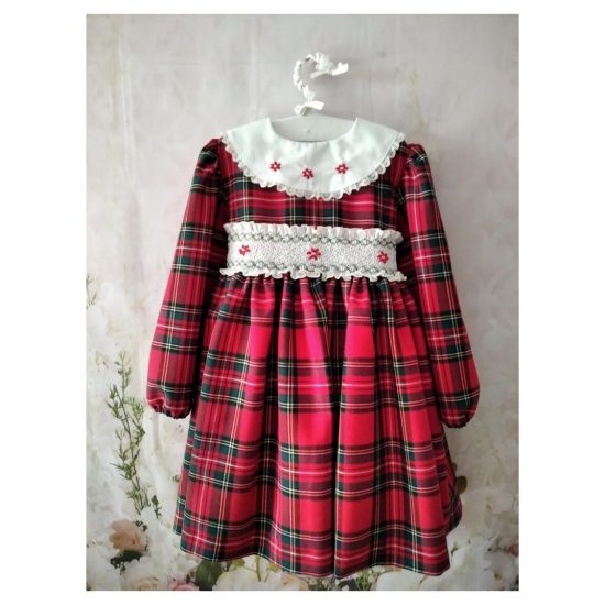 RB Tartan Red Smocked Dress