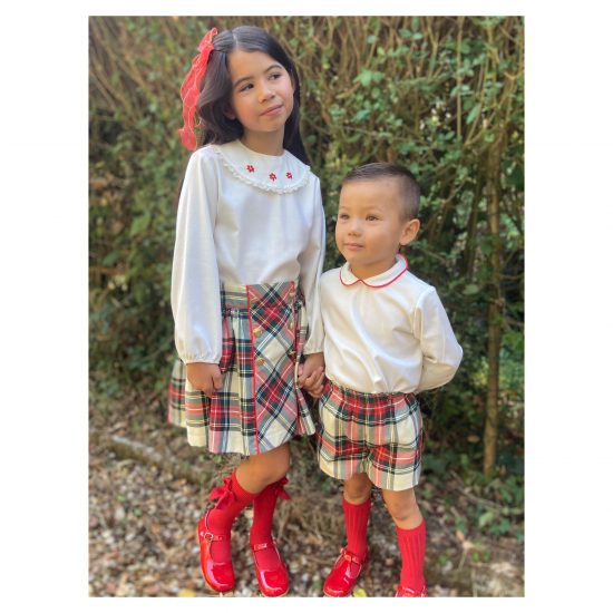 RB Smocked Green Tartan Set - Image 3