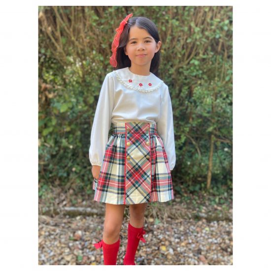RB Smocked Green Tartan Set - Image 2