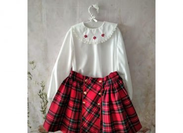 New RB Smocked Red Tartan Set