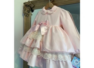 RB Baby Pink & Lace Ruffle Dress