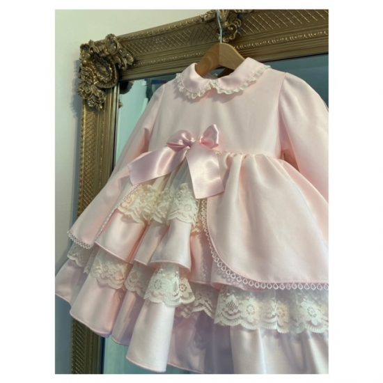 RB Baby Pink & Lace Ruffle Dress - Image 3