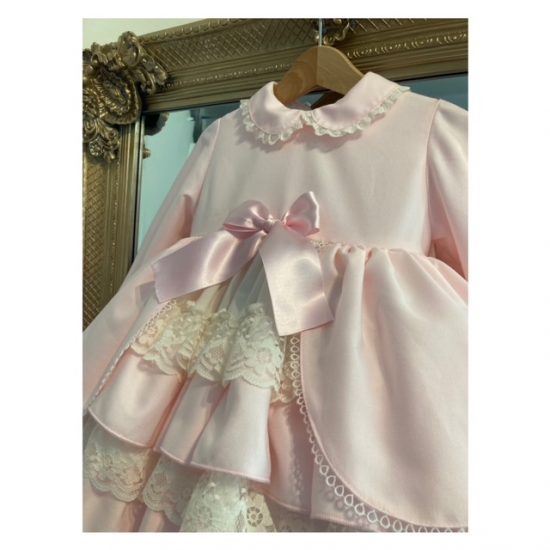 RB Baby Pink & Lace Ruffle Dress - Image 2