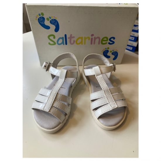 White Patent Sandals Size 24 (UK7)