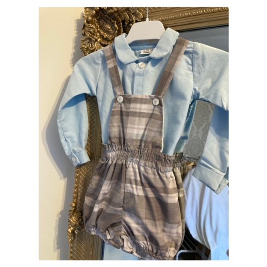 4Y Boys Grey Checked Set