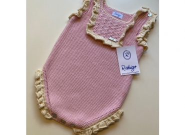 Rahigo Pink Knitted Romper 12M