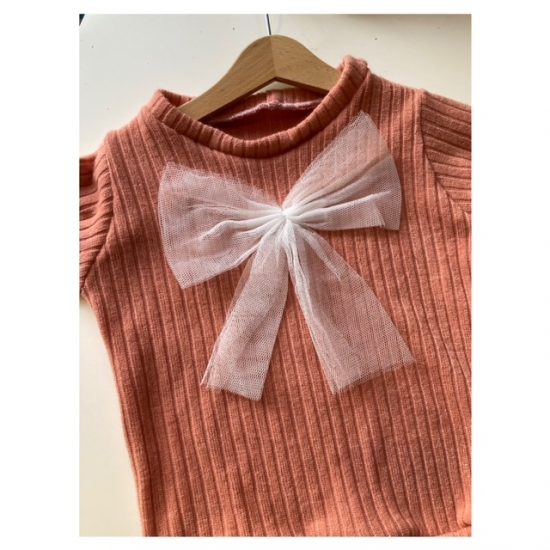 6Y Salmon Bow Loungewear