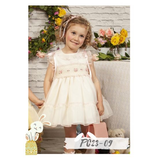 Sonata Smocked Flower Organza PC23-09