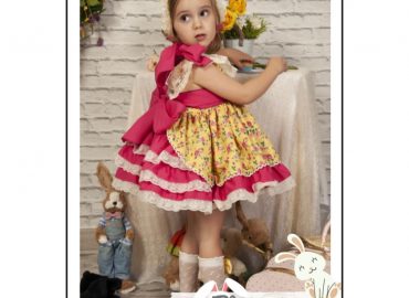 Sonata Floral & Cerise Dress PC23-14