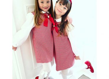 RB A-Line Red Checked Dress