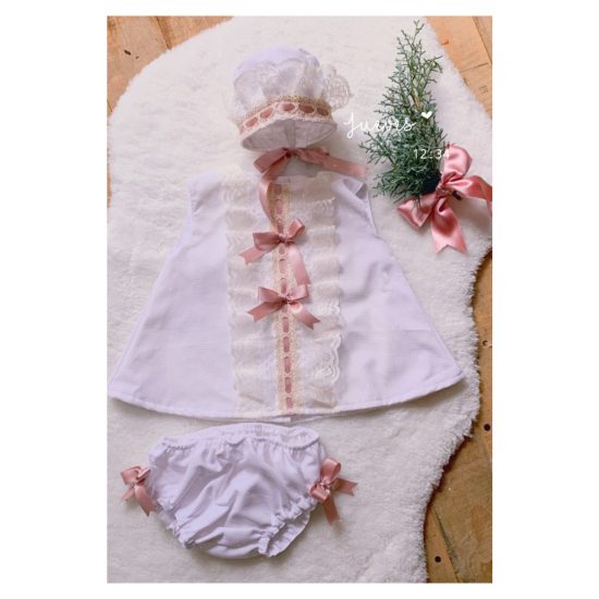 Ela A-Line Peach Dress Set