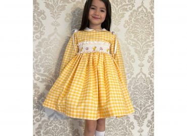 RB Smocked Chick Easter Dress