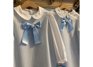 RB A-Line Blue Checked Dress