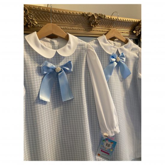 RB A-Line Blue Checked Dress