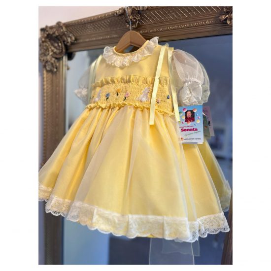 RB Smocked Bunny Organza Dress