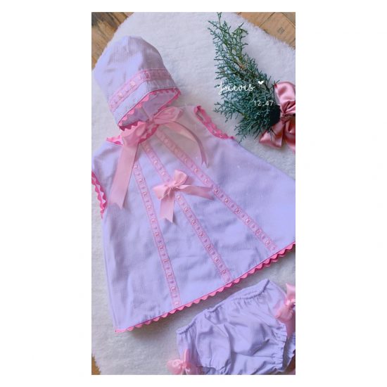 Ela A-Line Pink Dress Set