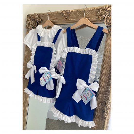 RB Electric Blue Bow Dungarees