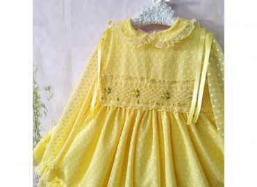 RB Yellow Dotty Smocked Dress
