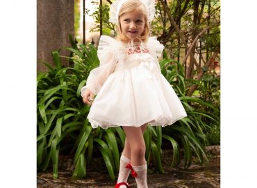 Sonata Red Smocking Dress IN23-07