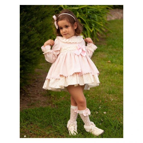 Sonata Pink & Camel Dress IN23-40