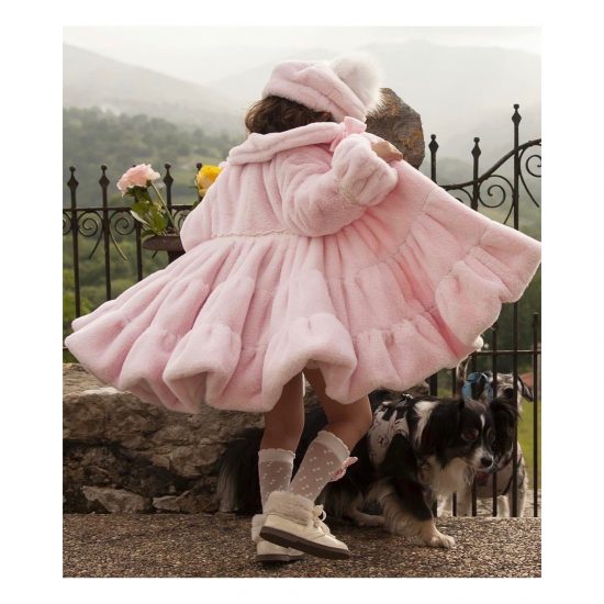 Sonata Pink Fur Coat IN23-41 - Image 4