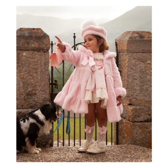 Sonata Pink Fur Coat IN23-41 - Image 2